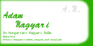adam magyari business card